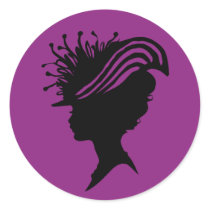 Millinery 8 fuschia sticker © Angel Honey 2010 stickers