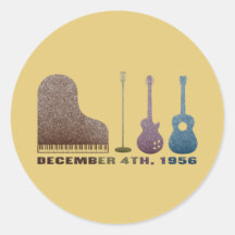 Million Dollar Quartet Instruments - Color Stickers