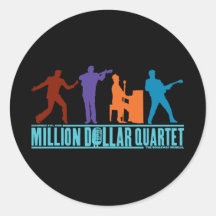 Million Dollar Quartet On Stage Round Sticker