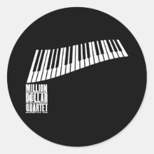 Million Dollar Quartet Piano - White Stickers