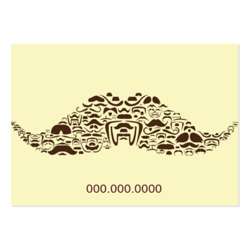 Millions of Moustaches Chubby Business Card Template