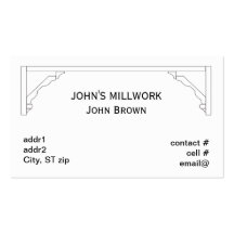 Millwork multi piece cornice moulding business card