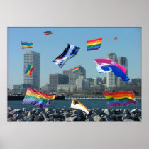 Milwaukee Pride Flags Poster