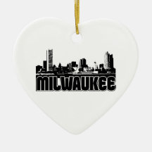 Milwaukee Skyline Christmas Tree Ornaments