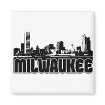 Milwaukee Skyline Refrigerator Magnets