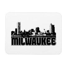 Milwaukee Skyline Vinyl Magnets