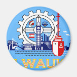 Milwaukee, Wisconsin, United States flag Refrigerator Magnets