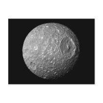 Mimas the Moon of Saturn from Cassini Spacecraft