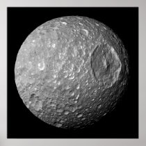 Mimas the Moon of Saturn from Cassini Spacecraft