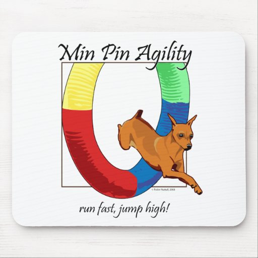 Min Pin Agility Tire Mousepad