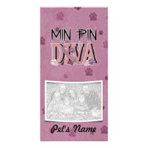 Min Pin DIVA Personalized Photo Card