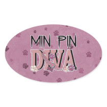 Min Pin DIVA Oval Sticker