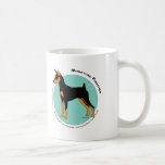 Min Pin Fearless Black and Tan on Green Mug