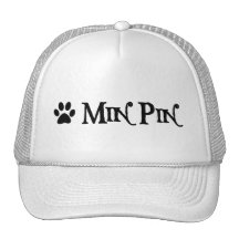Min Pin (pirate style w/ pawprint) Trucker Hat