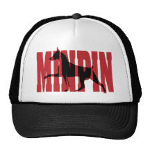 Min Pin silhouette Mesh Hat