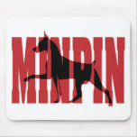 Min Pin silhouette Mouse Mat