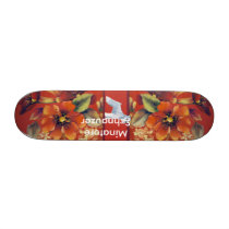 Minature Schnauzer - Autumn Floral Design Skateboard Decks