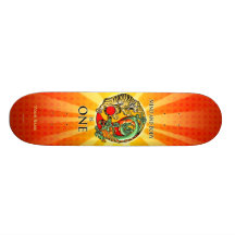 Mind and Body is One, Your Name Custom Skateboard