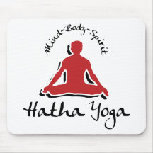 Mind Body Spirit Hatha Yoga Mousepads