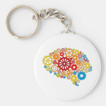 Mind Gears Turning Key Chain