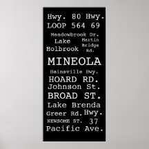 MINEOLA SUBWAY ART PRINT