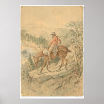 Miner on Horseback (0692A) Print