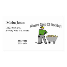 Miners Keep It Rockin Business Card