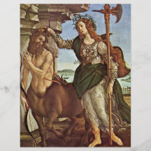 Minerva And The Centaur By Botticelli Sandro Personalized Flyer