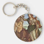 Minerva And The Centaur By Botticelli Sandro Keychains