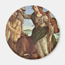 Minerva And The Centaur By Botticelli Sandro Refrigerator Magnet