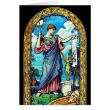 Minerva Mosaic Design 1896 Greeting Cards