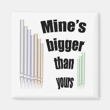Mine's bigger than yours refrigerator magnets