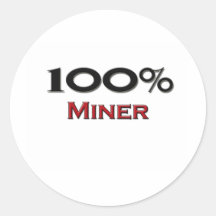 Mineur de 100 pour cent autocollants
