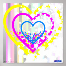 Mini affiche #1 de coeurs tachetés