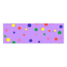 Mini Bookmark cards with colourful polka dots Business Cards