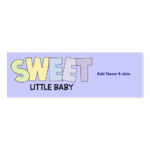 Mini Bookmarks for Baby Shower Party Favour Business Card