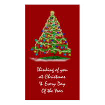 Mini Cards w Christmas Tree & Calendar on Back