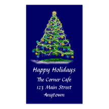 Mini Cards w Christmas Tree & Calendar on Back Business Card