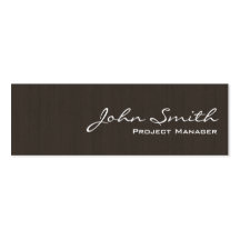 Mini carte de visite en bois foncé professionnel