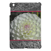 mini cas d'iPad - fleur blanche de dahlia