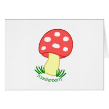 Mini champignon carte de vœux