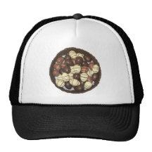 Mini Easter eggs in chocolate nest Mesh Hat