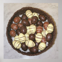 Mini Easter eggs in chocolate nest Poster