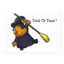 Mini Halloween witch Card Business Card Templates