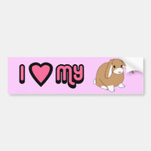 Mini Lop Rabbit Bumper Sticker
