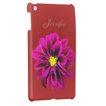 Mini modèle de cas d'iPad pourpre de dahlia
