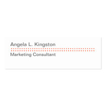Mini modern micro dot cheery red grey custom business cards