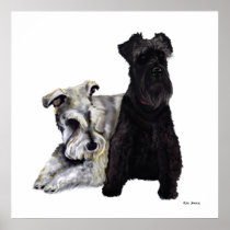 Mini Schnauzer Buddies Print