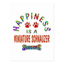 Mini Schnauzer Happiness Postcards