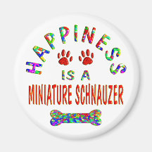 Mini Schnauzer Happiness Refrigerator Magnet